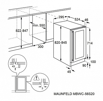 картинка Винный шкаф Maunfeld MBWC-56S20 